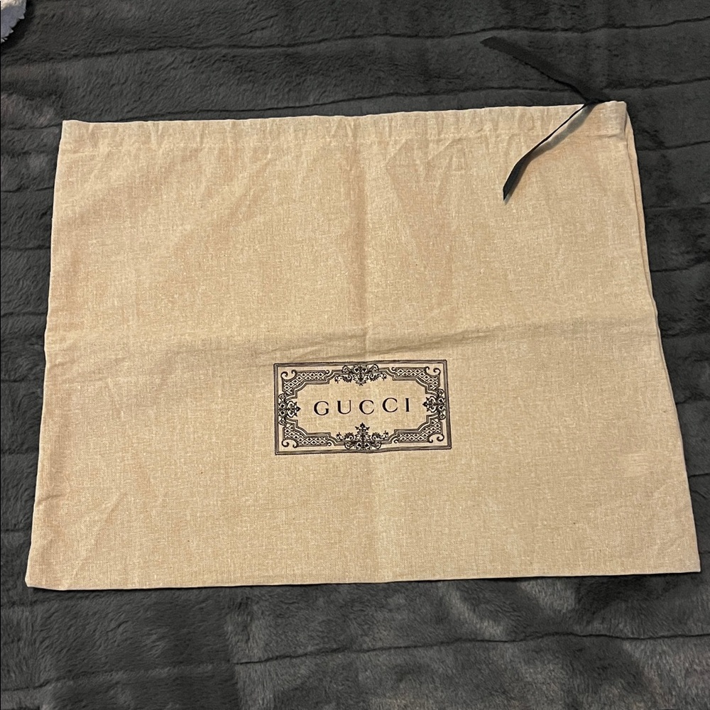 Gucci Tan Dust Bag with Logo